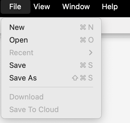 File Menu